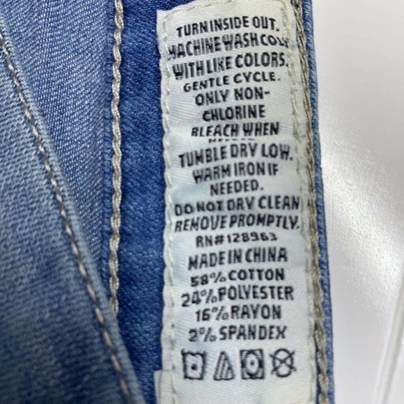 Indigo Rein Denim Mini Pencil Skirt Blue Sz. 9/28 - Picture 6 of 9